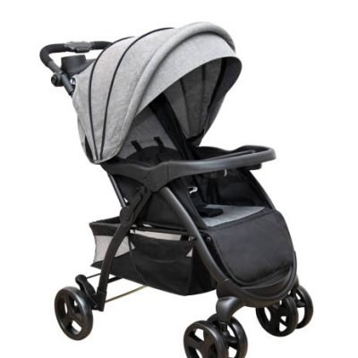 Baby stroller on the white background